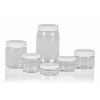 Clear Cylinder Jar PET Transparent